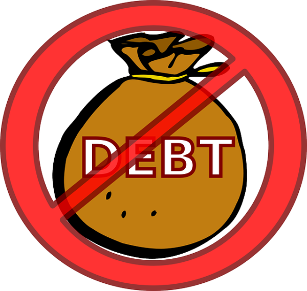 debt with not symbol